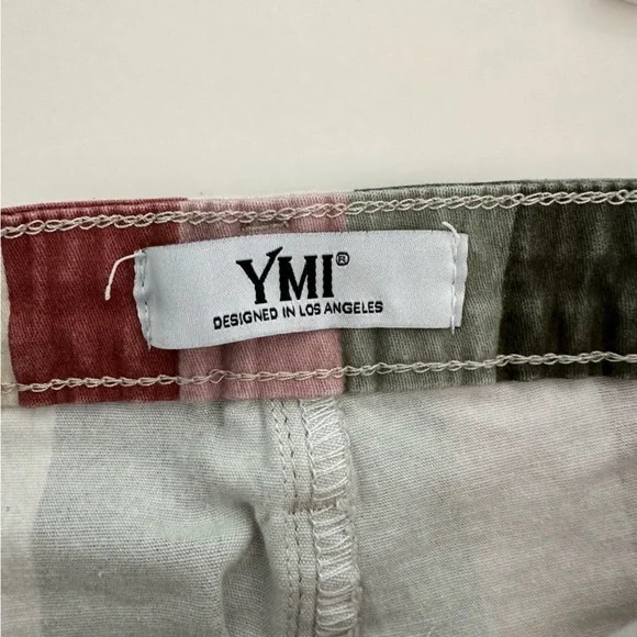 Valentina High Rise Flare Mauve Multi Striped Raw Hem Jeans size 5/27 - Picture 3 of 8